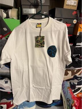 Bape tee white blue sz S/M/L/XL
